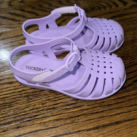 Tucker + Tate Purple & Clear Glitter Jelly with Adjustable Straps Sandal Bundle - Picture 9 of 10